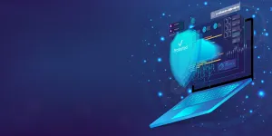 A laptop showing that is protected