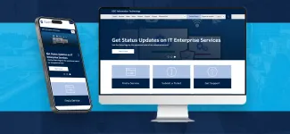 New IT website on desktop and mobile